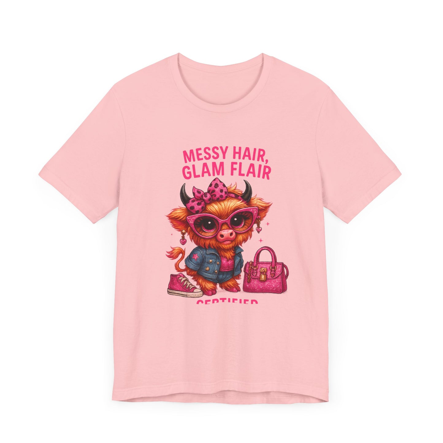 Messy Hair, Glam Flair Unisex Tee - Trendy Fashion Shirt, Cute Casual Wear, Birthday Gift, Everyday Style, Unique T-shirt
