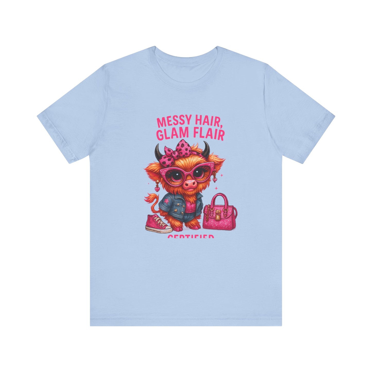 Messy Hair, Glam Flair Unisex Tee - Trendy Fashion Shirt, Cute Casual Wear, Birthday Gift, Everyday Style, Unique T-shirt