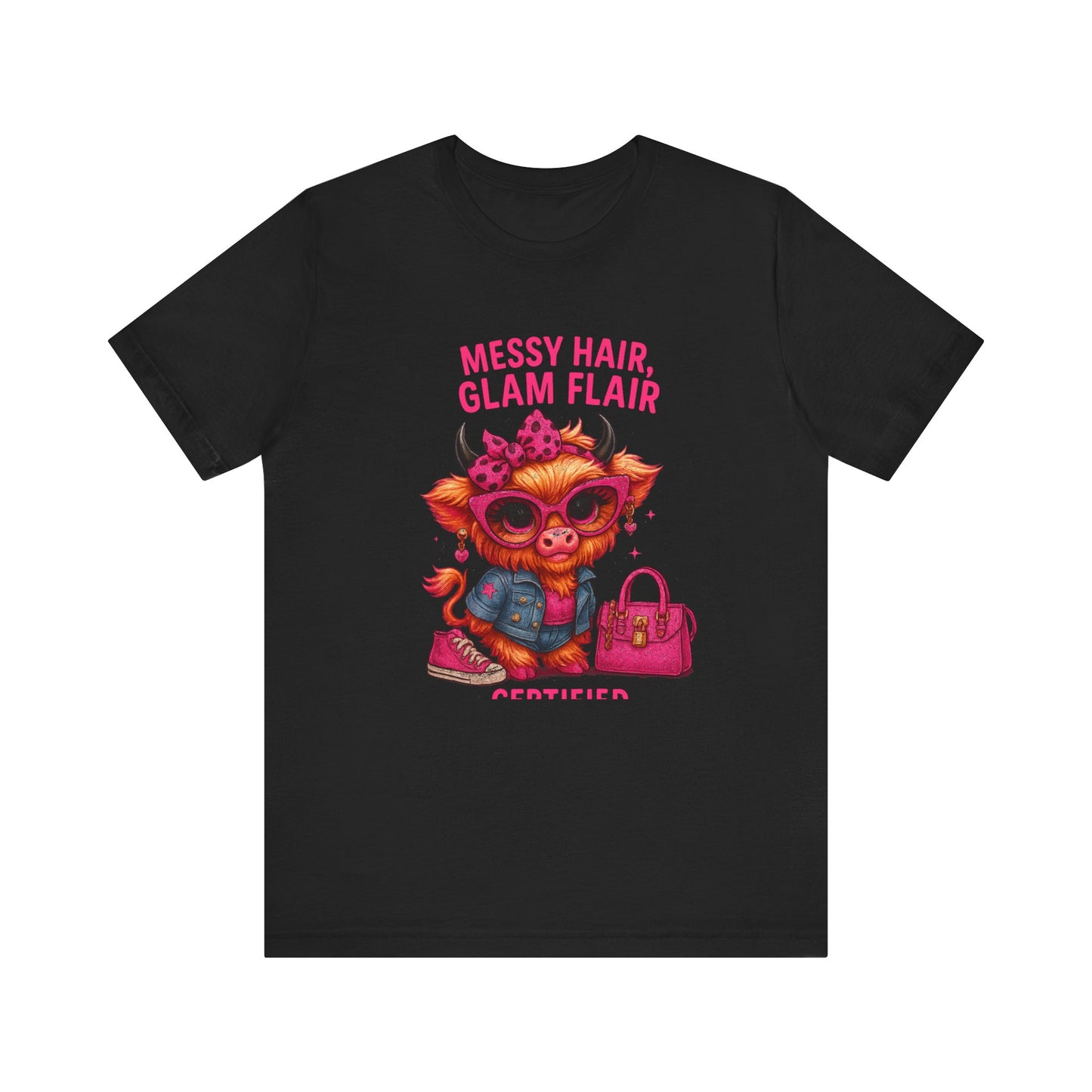 Messy Hair, Glam Flair Unisex Tee - Trendy Fashion Shirt, Cute Casual Wear, Birthday Gift, Everyday Style, Unique T-shirt