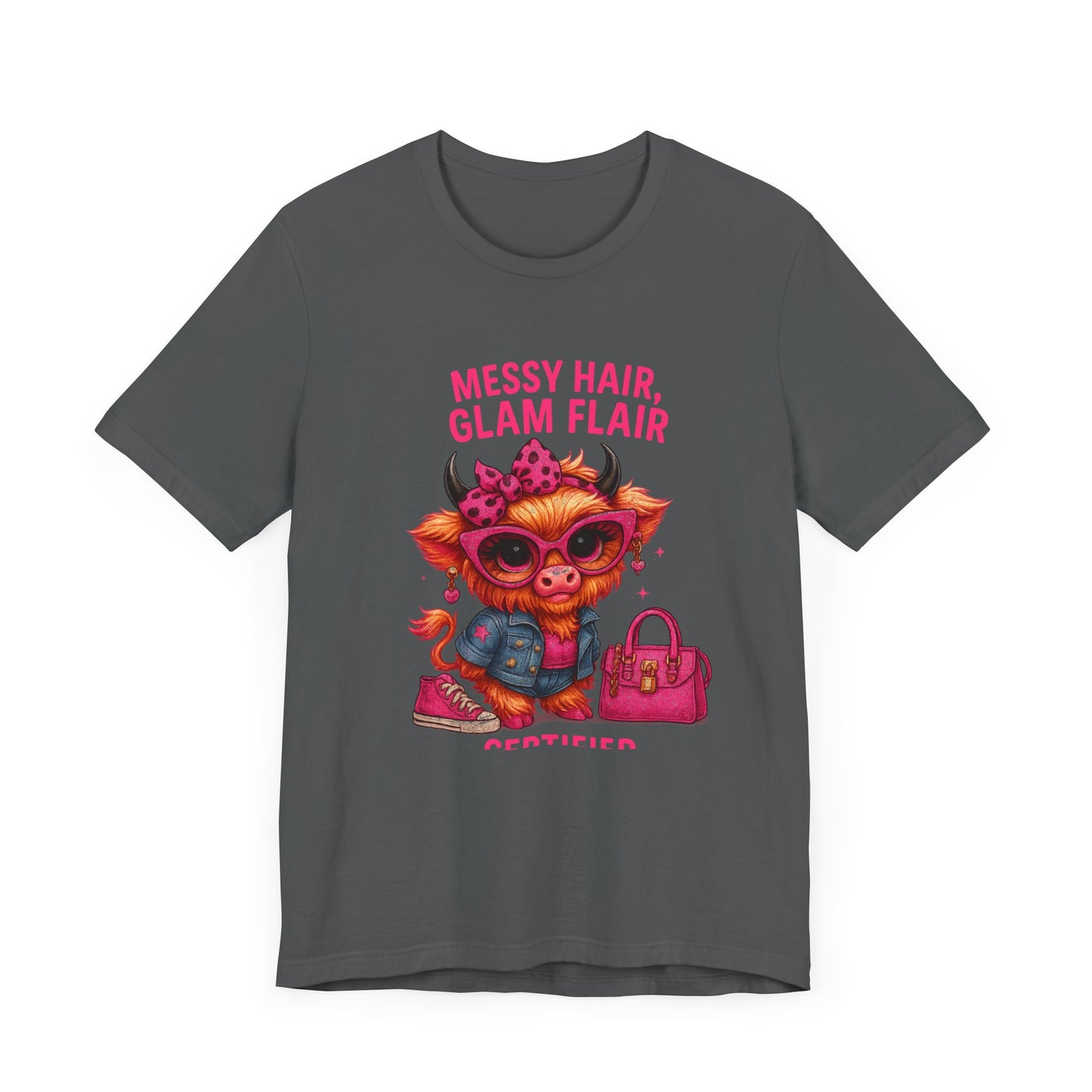 Messy Hair, Glam Flair Unisex Tee - Trendy Fashion Shirt, Cute Casual Wear, Birthday Gift, Everyday Style, Unique T-shirt