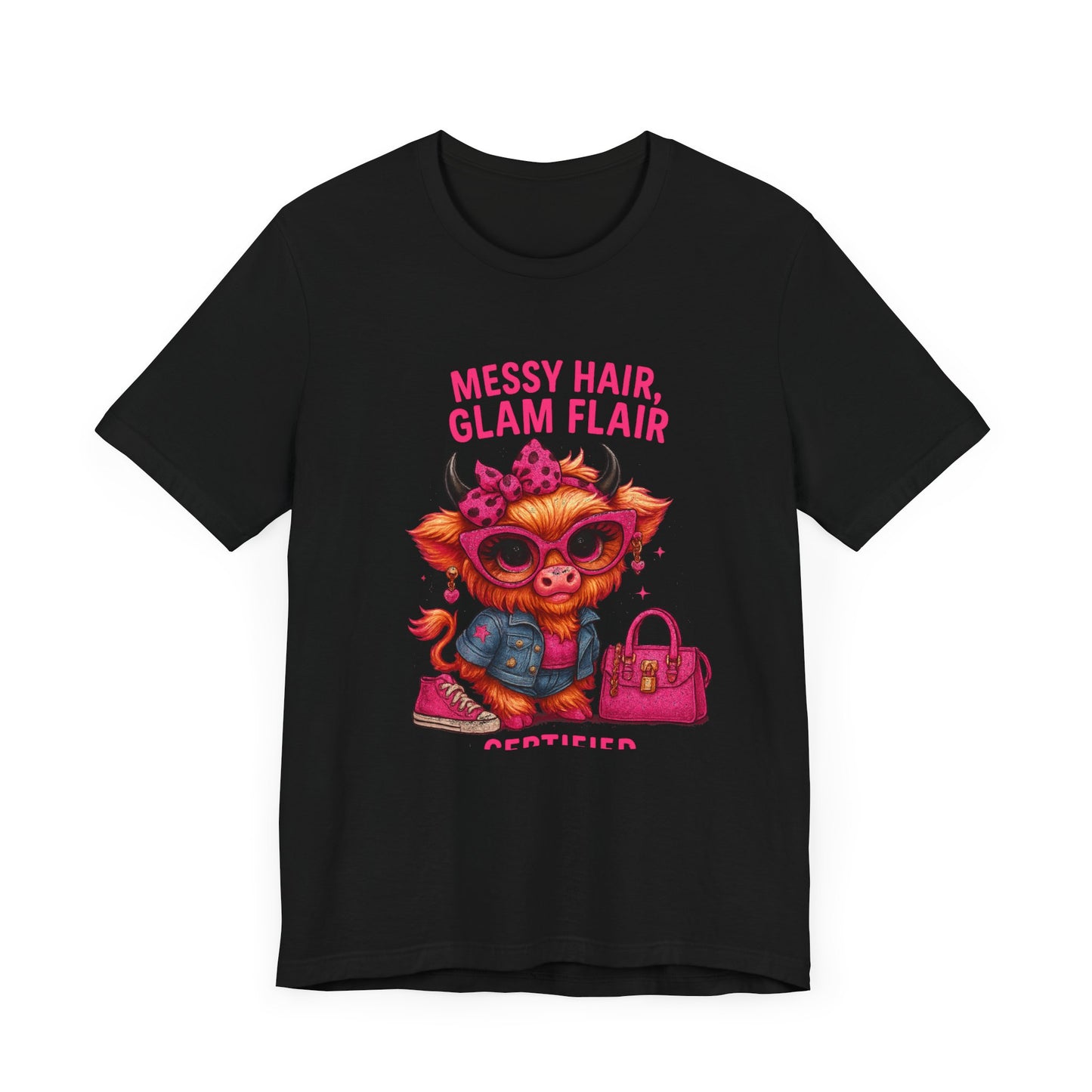 Messy Hair, Glam Flair Unisex Tee - Trendy Fashion Shirt, Cute Casual Wear, Birthday Gift, Everyday Style, Unique T-shirt